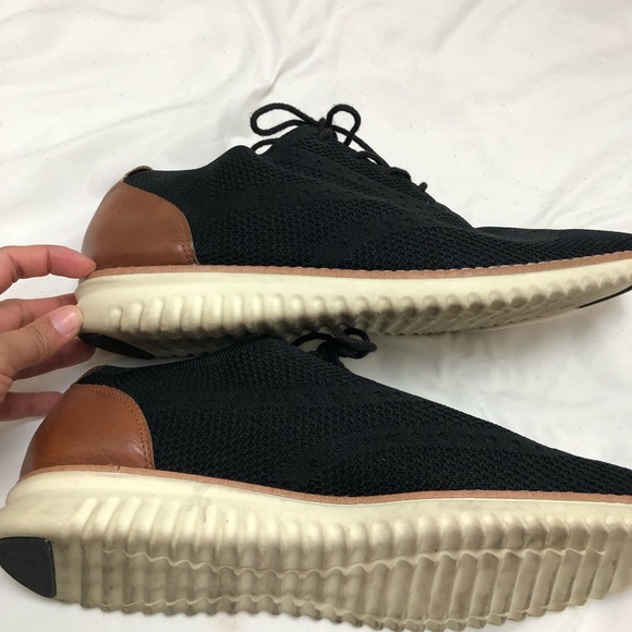 GEORGE MENS BLACK & BROWN LACE UP CASUAL FORMAL SHOES SIZE 13 MEMORY FOAM - Picture 9 of 15